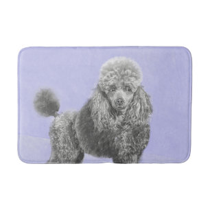 Poodle (Toy, Miniature) Painting Original Dog Art Bath Mat