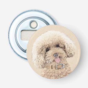 Poodle (Toy, Miniature) Painting Original Dog Art Bottle Opener