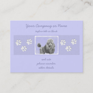Poodle (Toy, Miniature) Painting Original Dog Art Business Card