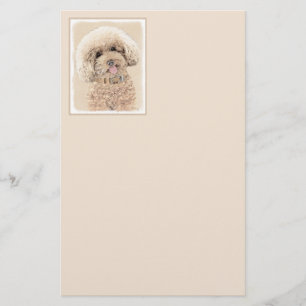 Poodle (Toy, Miniature) Painting Original Dog Art Stationery