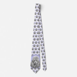 Poodle (Toy, Miniature) Painting Original Dog Art Tie