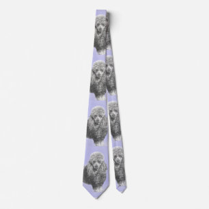 Poodle (Toy, Miniature) Painting Original Dog Art Tie