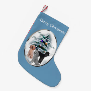 Poodle Trio Christmas Small Christmas Stocking
