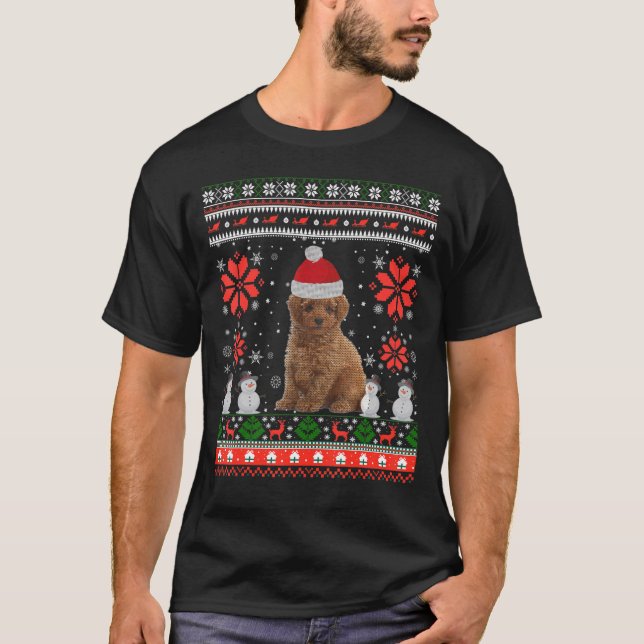 Poodle Ugly Christmas Sweater Party (Front)