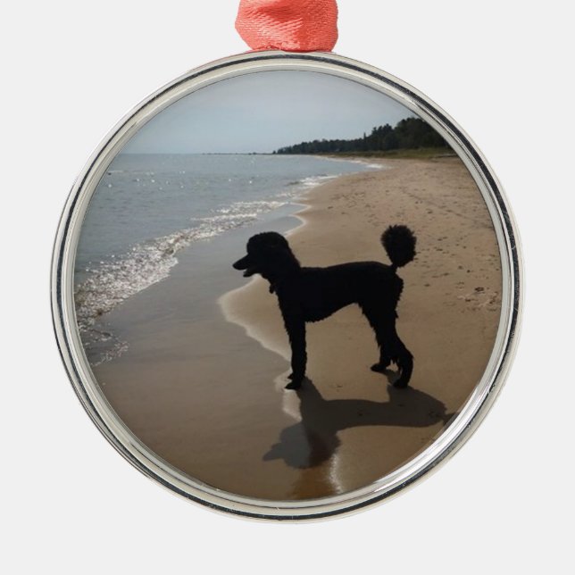 Poodle up North Metal Tree Decoration (Front)