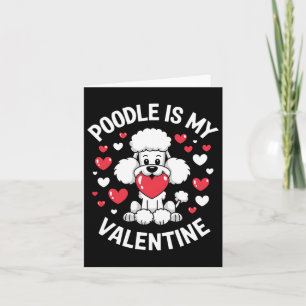 Poodle Valentine Cute Puppy Love Design Card