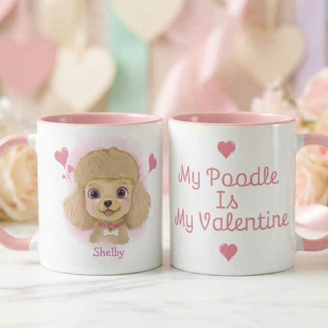 Poodle Valentine Mug | Personalised Pet Lover Gift (Creator Uploaded)