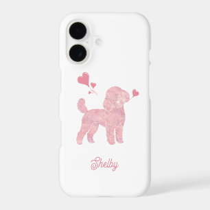 Poodle Valentine - Pastel Pink Custom Phone Case