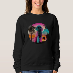 Poodle Vaporwave Retrowave Aesthetic 2 Sweatshirt