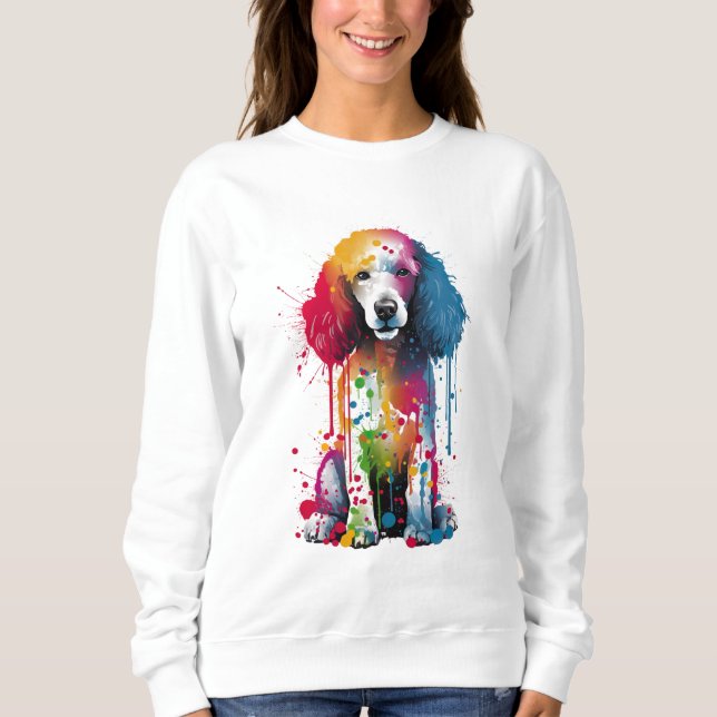 Poodle Vibrant and Colourful Sweatshirt (Front)