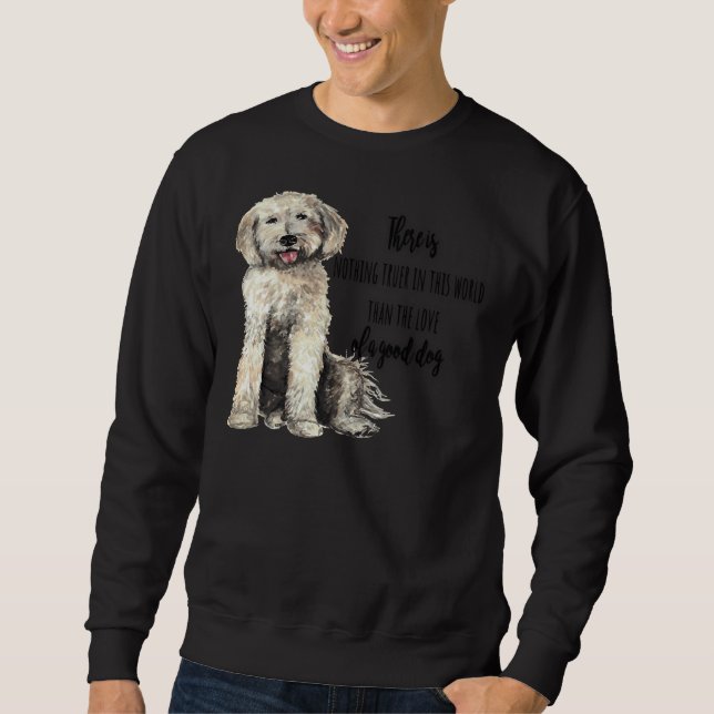 Poodle  watercolor illustration     sweatshirt (Front)