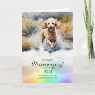 Poodle watercolour pet dog loss sympathy card