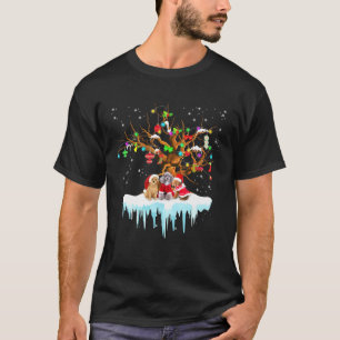 Poodle Wear Santa Hat Christmas Ornament Tree Cost T-Shirt
