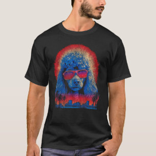 Poodle Wearing Sunglasses Vintage Retro Style T-Shirt