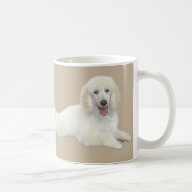 Poodle White Beautiful Mug (Right)