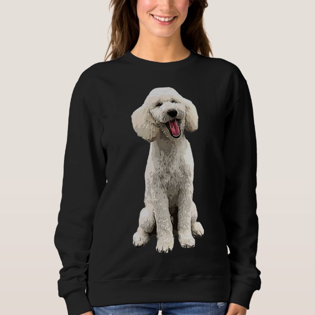 Poodle White Beauty Sweatshirt (Front)