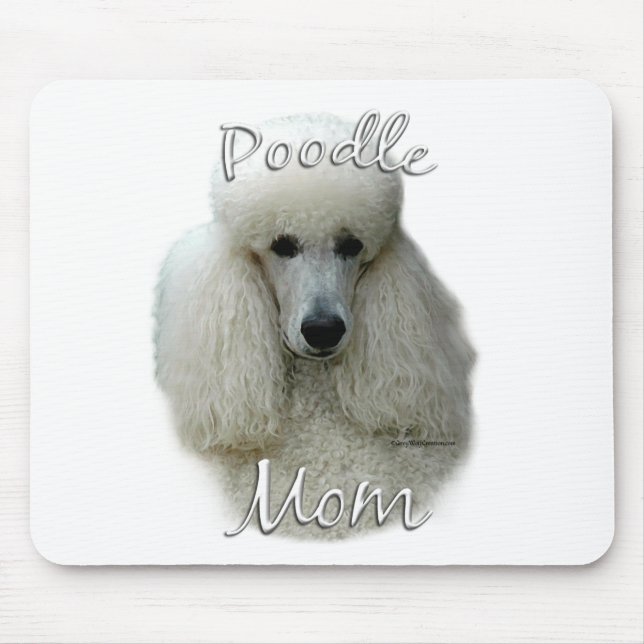 Poodle (wht) Mum 2 Mouse Pad (Front)