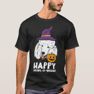 Poodle Witch Happy Howl O Ween Halloween Dog Men W T-Shirt