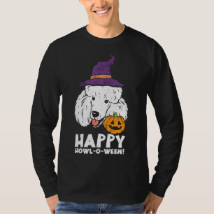 Poodle Witch Happy Howl O Ween Halloween Dog Men W T-Shirt