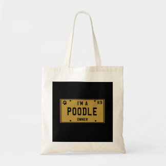 Poodle With American Flag Silhouette Tote Bag