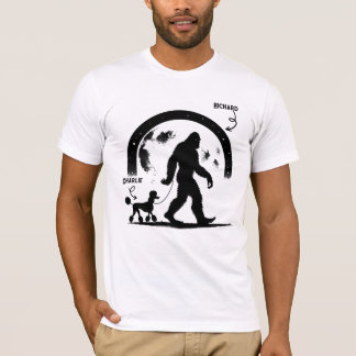 Poodle With Bigfoot Animal Lover Gift T-Shirt