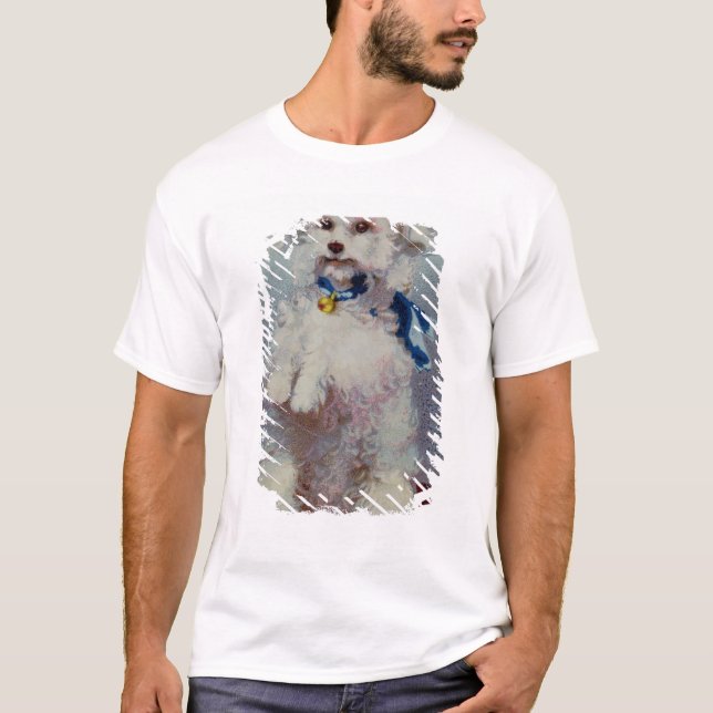 Poodle with blue ribbon T-Shirt (Front)