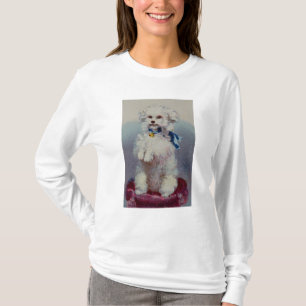 Poodle with blue ribbon T-Shirt