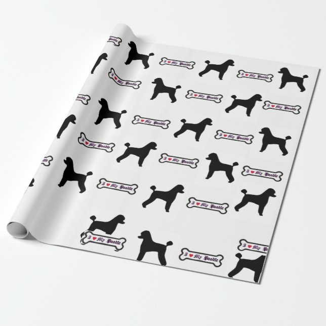 Poodle Wrapping Paper (Unrolled)