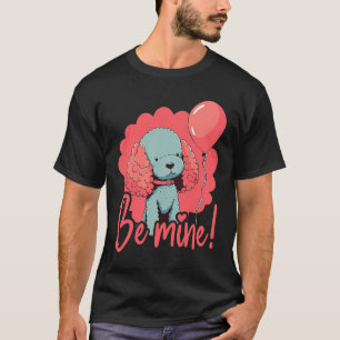 Poodledog With Balloon Dog Love For Valentinesday T-Shirt