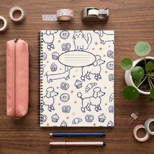 Poodles Dachshunds & Doughnuts Notebook