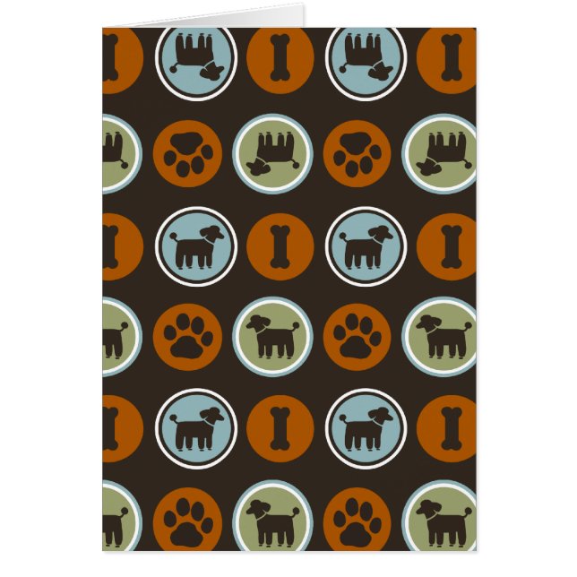 Poodles Pattern with Paw Prints and Dog Biscuits (Front)