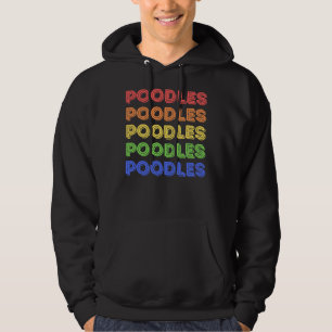 Poodles Retro Colourful 70s Inspired Hoodie