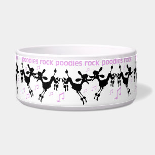 Poodles Rock Dog Bowl