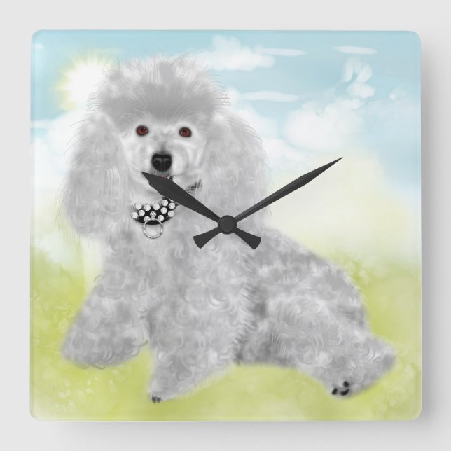 Poodles Rule Wall Clock (Front)