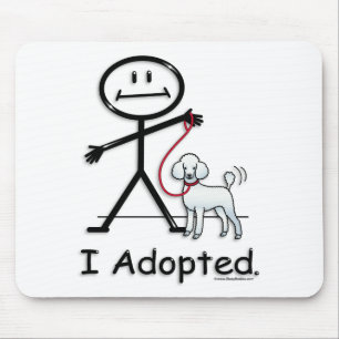 PoodleWhite Mouse Pad