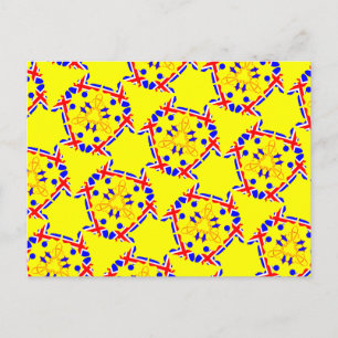 Poodple Brit Pattern Postcard