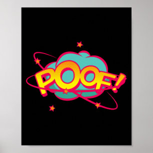 Poof! Playful Pop Art Comic Surprise Poster