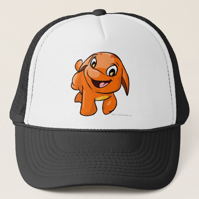 Poogle Orange Trucker Hat (Front)