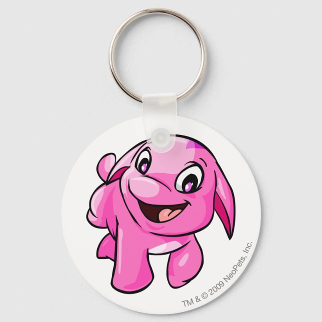 Poogle Pink Key Ring (Front)
