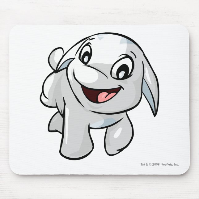 Poogle White Mouse Pad (Front)