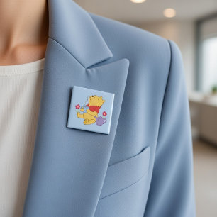 Pooh 15 Cm Square Badge