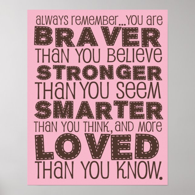 Pooh Bear Quote Poster (Front)