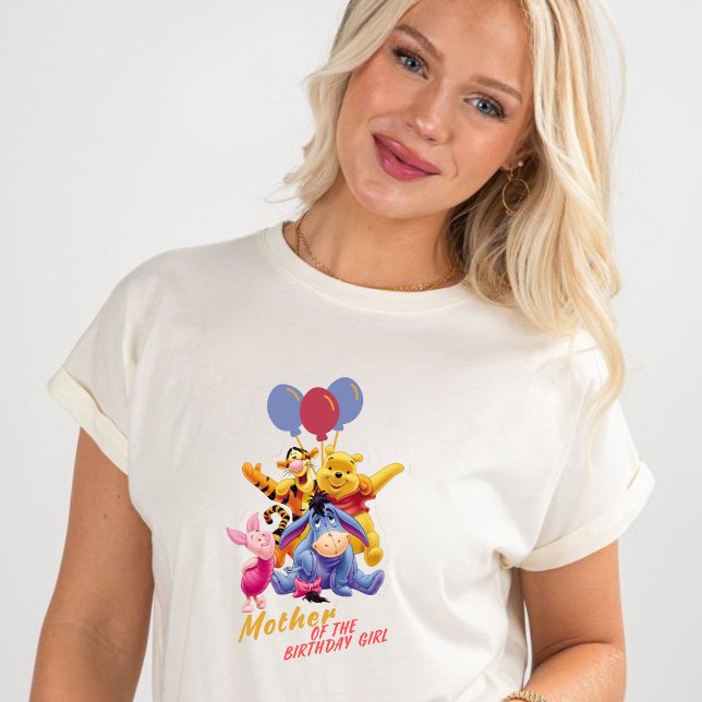Pooh & Friends Watercolor First Birthday Mom Tri-Blend Shirt (Creator Uploaded)
