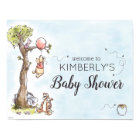 Pooh & Friends Watercolor Welcome Baby Shower Sign