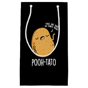 Pooh-tato Funny Potato Pun Dark BG Small Gift Bag