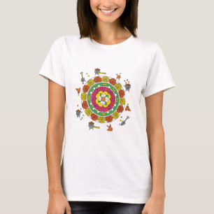 Pookalam Construction Crew Funny Onam T-Shirt