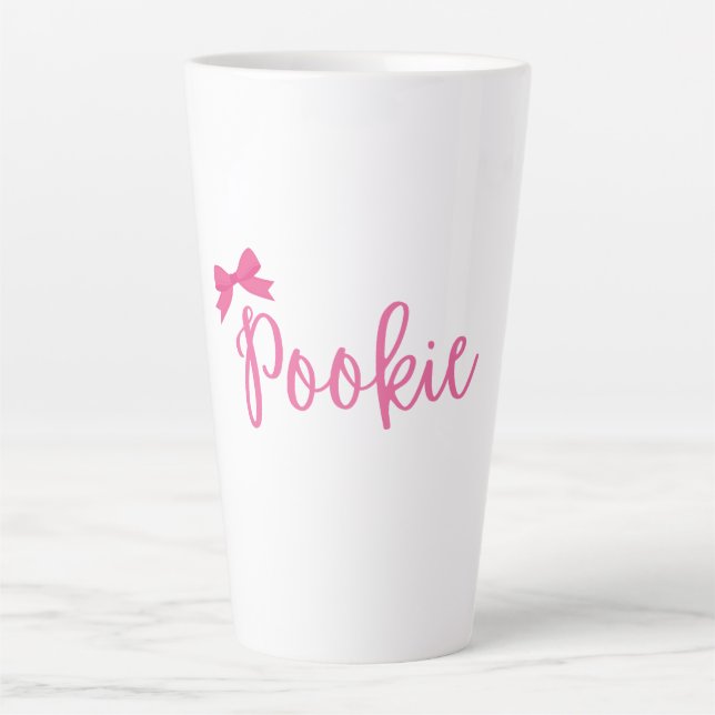 "Pookie" Cute Pink Coffee Mug Cup (Front)
