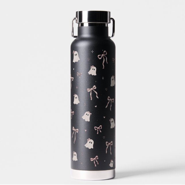 Pookie Ghost Cute Halloween Water Bottle (Front)