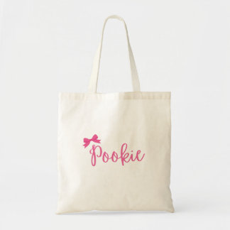 "Pookie" text tote bag