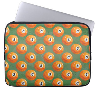 Pool 5 Ball Painted Pattern Laptop Sleeve